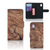 Tree Trunk Hoesje Alcatel 1B (2020) Met Pasjes Kunstleer TPU Bruin Duurzaam Beschermend Wallet Stijl | Book Case