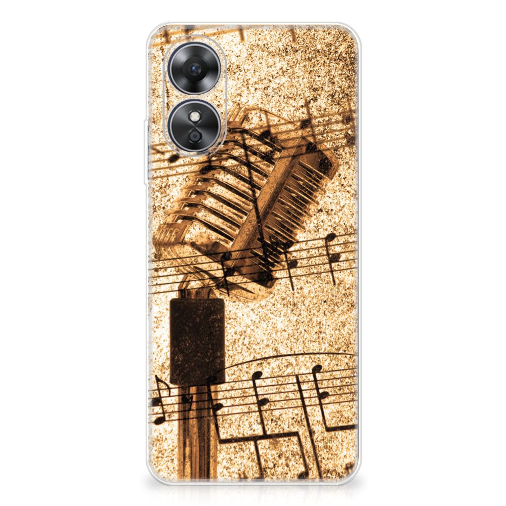 OPPO A17 Siliconen Hoesje met foto Bladmuziek