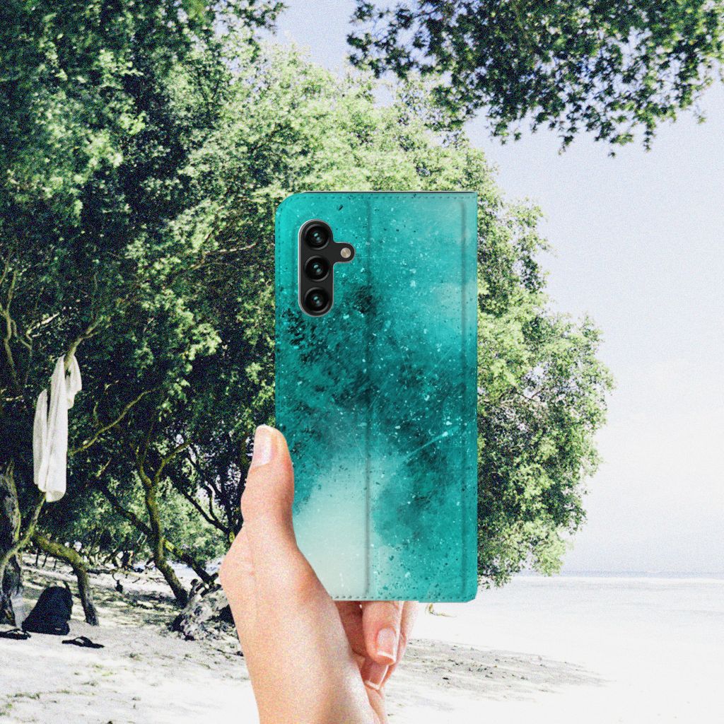 Bookcase Samsung Galaxy A13 (5G) | Samsung Galaxy A04s Painting Blue - B2C Telecom