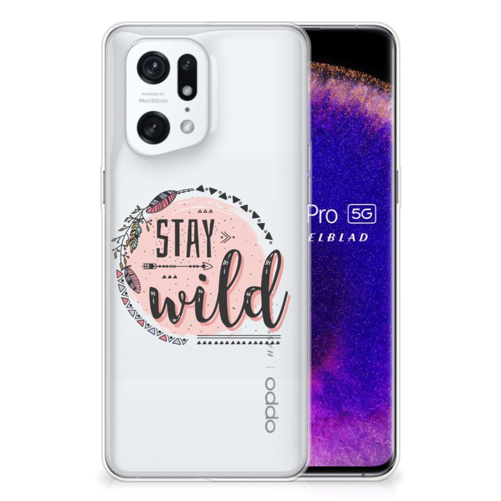 OPPO Find X5 Pro Telefoonhoesje met Naam Boho Stay Wild B2C Telecom