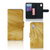 Licht Hout Hoesje Alcatel 1B (2020) Met Pasjes Magnetisch Lipje Kunstleer TPU Geel | Book Case