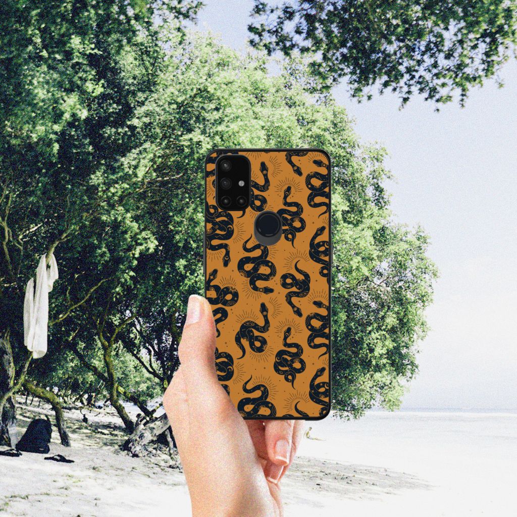 Dierenprint Telefoonhoesje voor OnePlus Nord N10 5G Snakes B2C Telecom