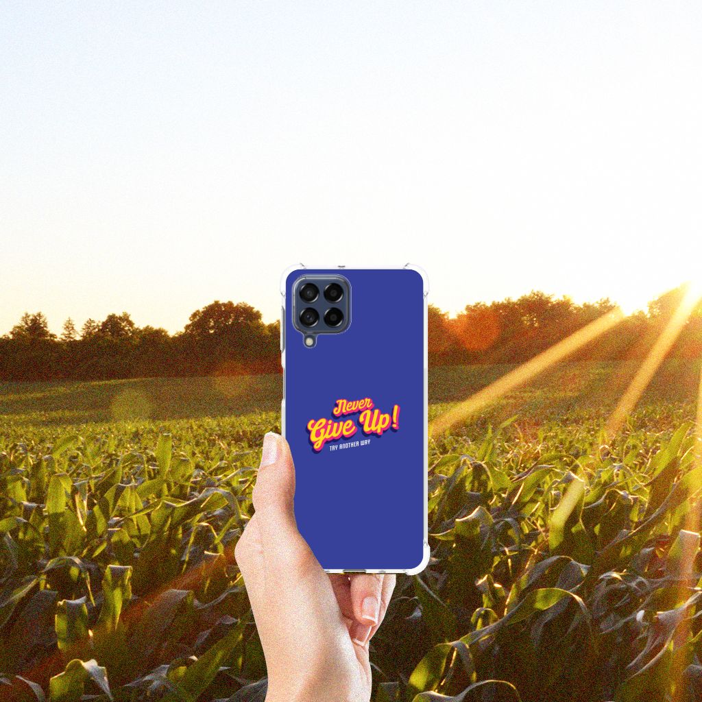 Samsung Galaxy M53 Telefoonhoesje met tekst Never Give Up B2C Telecom