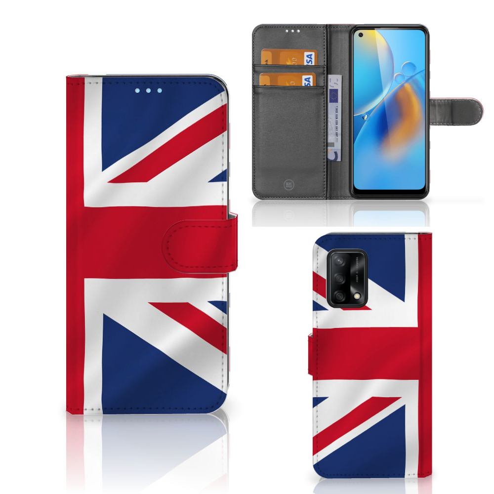 OPPO A74 4G Bookstyle Case Groot-Brittannië