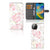 iPhone 14 Plus Hoesje Lovely Flowers met elegante pastelkleuren en magnetische sluiting đ¸