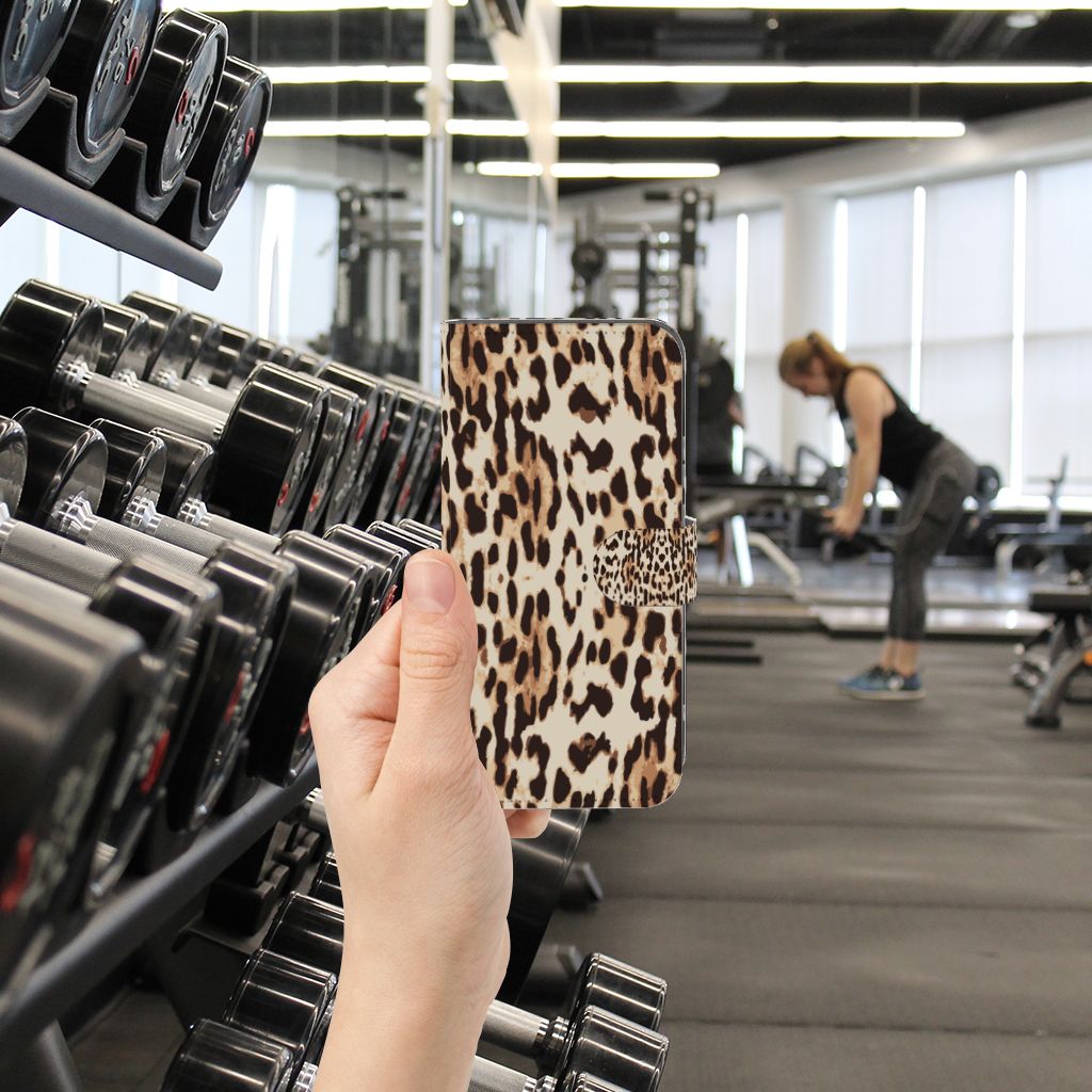 Samsung Galaxy S23 Plus Telefoonhoesje met Pasjes Leopard