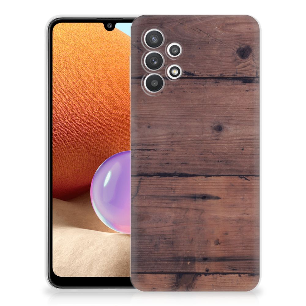 Samsung Galaxy A32 4G | A32 5G Enterprise Editie Bumper Hoesje Old Wood B2C Telecom