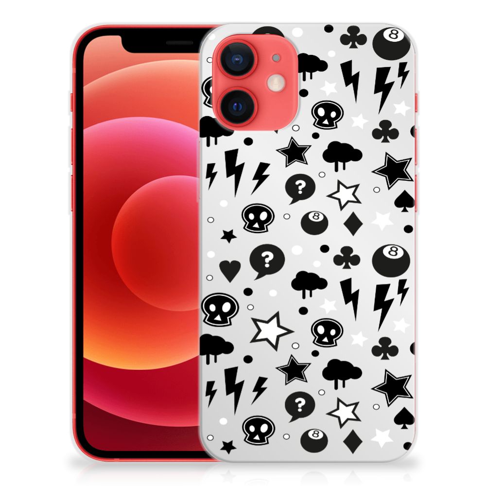 Silicone Back Case iPhone 12 Mini Silver Punk B2C Telecom