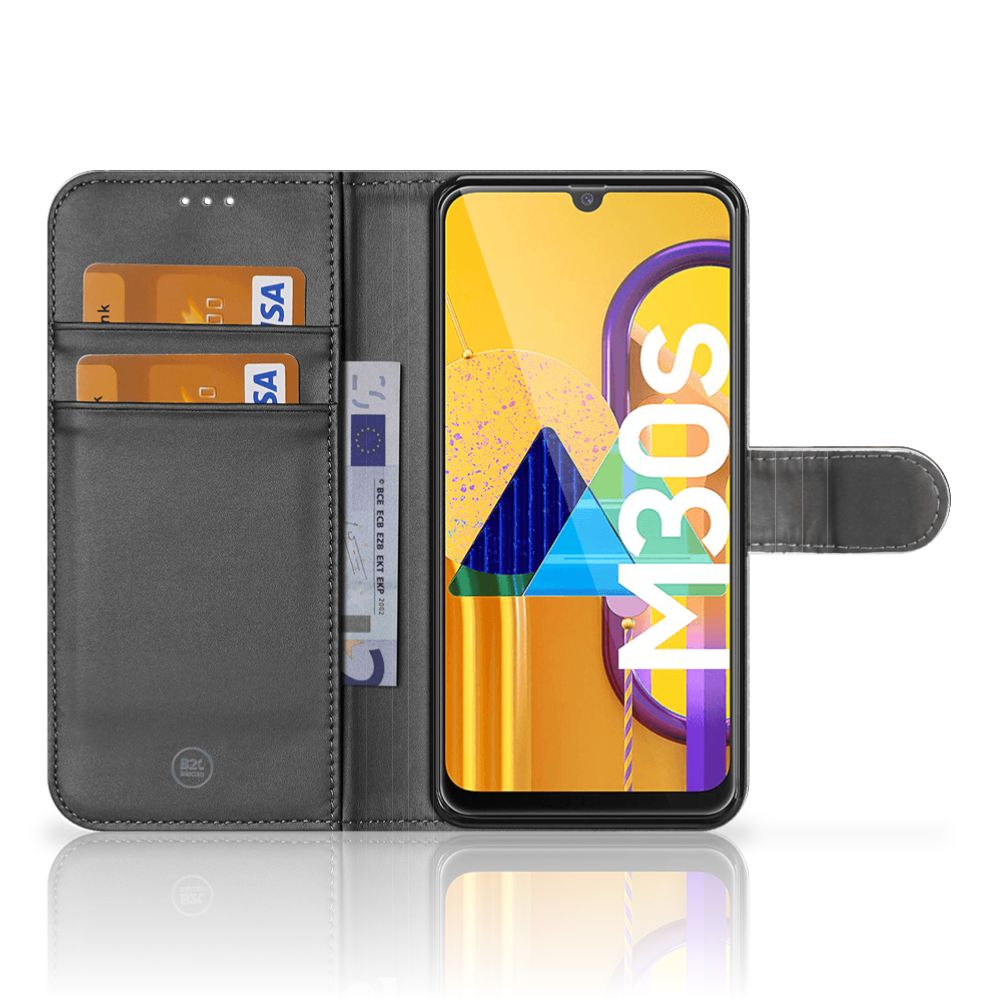 Samsung Galaxy M21 | M30s Telefoonhoesje met Pasjes Zwarte Kat