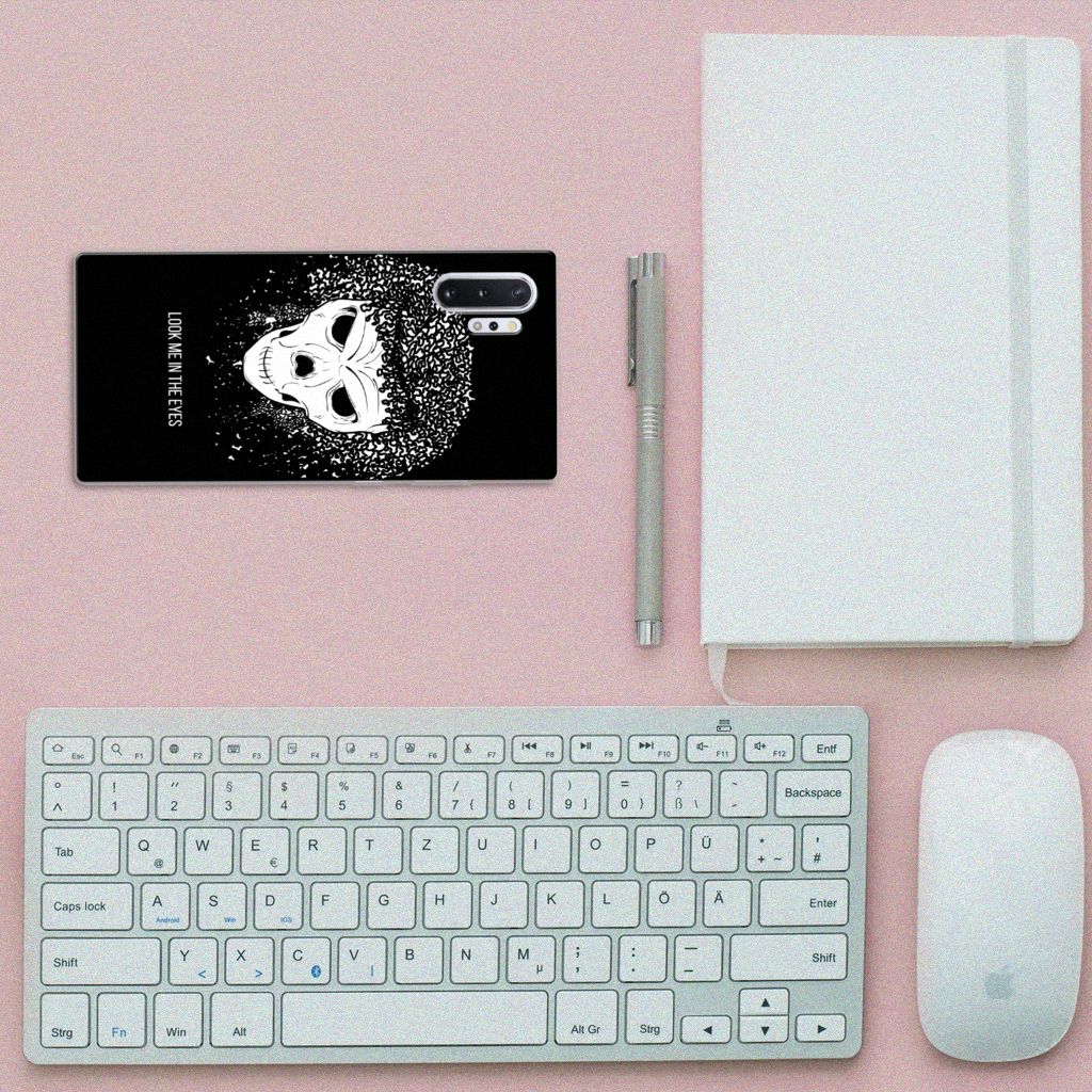 Silicone Back Case Samsung Galaxy Note 10 Plus Skull Hair