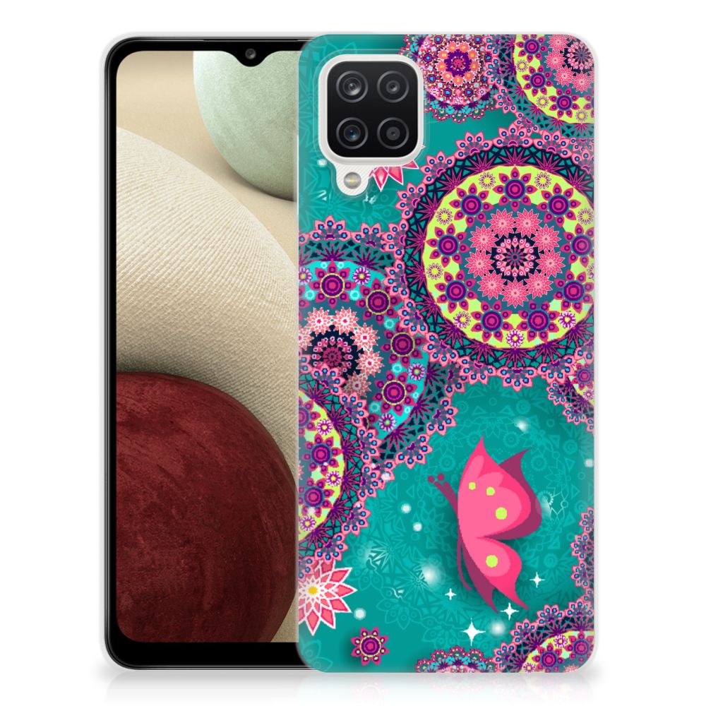 Samsung Galaxy A12 Hoesje maken Cirkels en Vlinders B2C Telecom