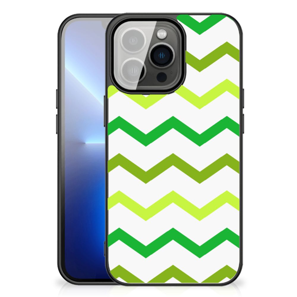 iPhone 13 Pro Max Back Case Zigzag Groen B2C Telecom