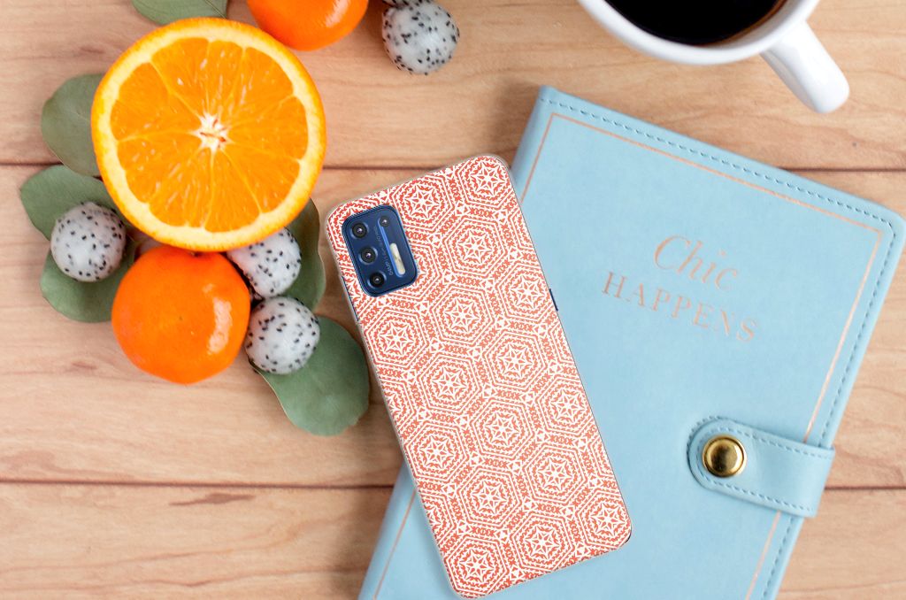 Motorola Moto G9 Plus TPU bumper Pattern Orange B2C Telecom