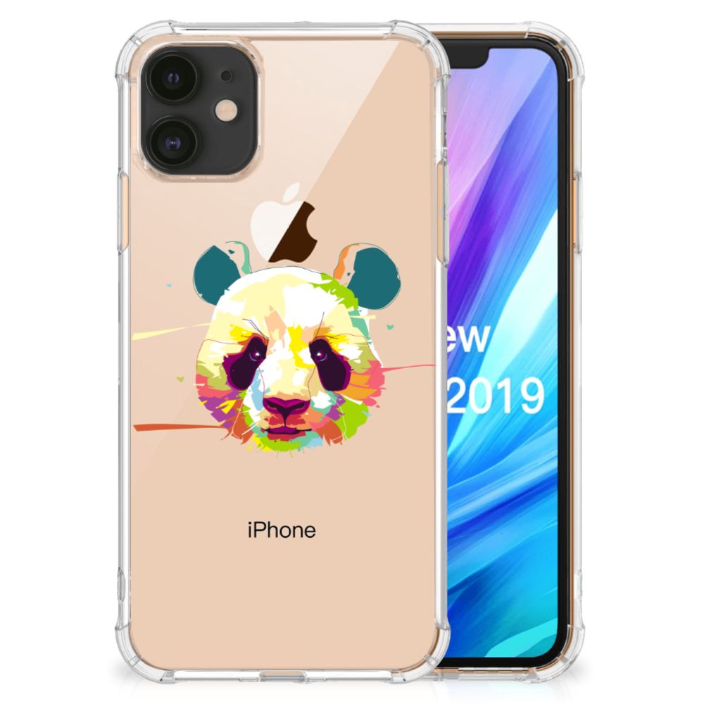 Apple iPhone 11 Stevig Bumper Hoesje Panda Color
