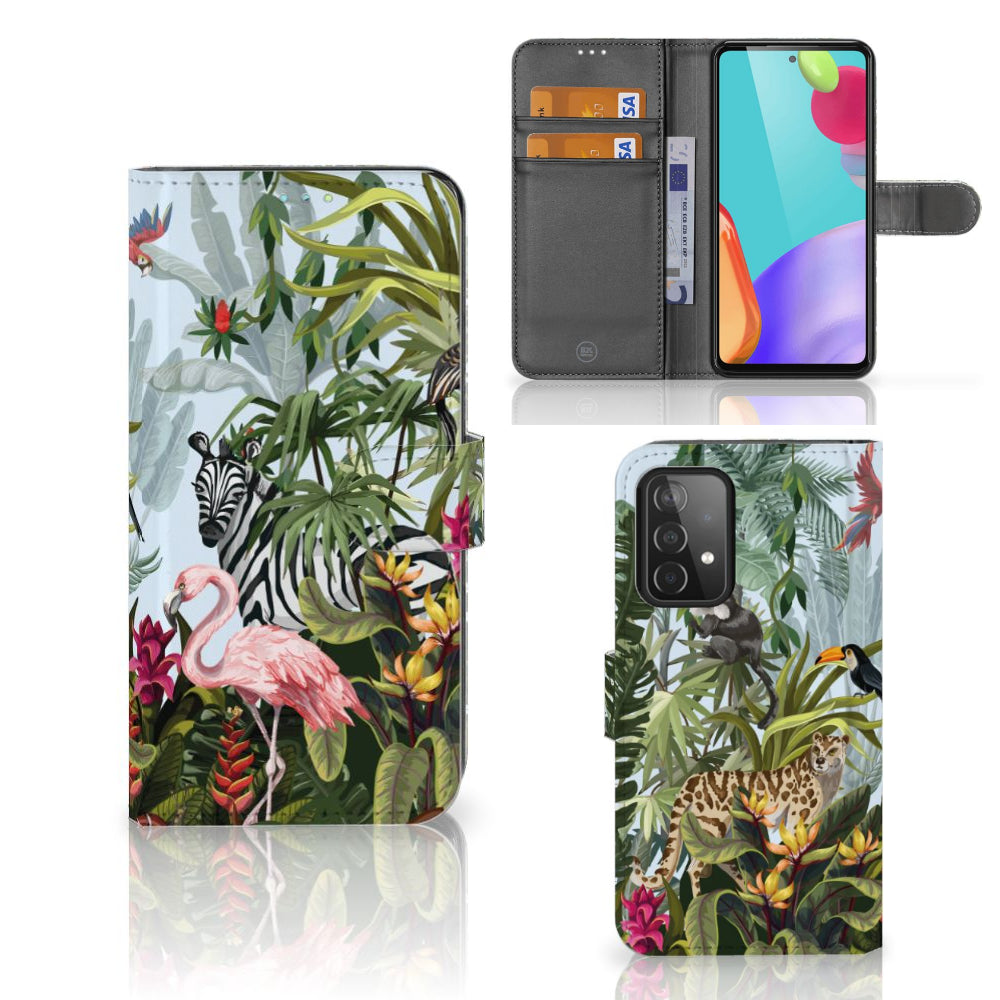 Telefoonhoesje met Pasjes voor Samsung Galaxy A52 Jungle