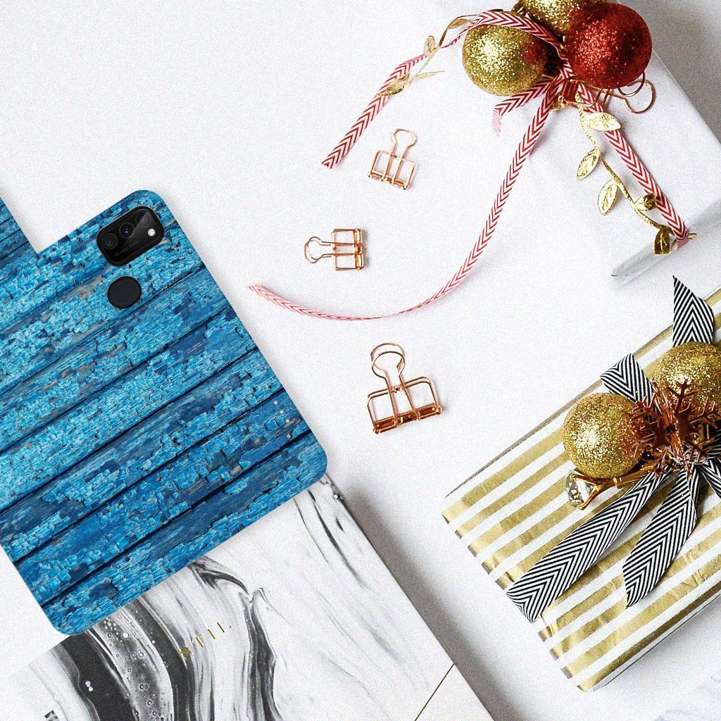 Samsung Galaxy M21 | M30s Book Style Case Wood Blue