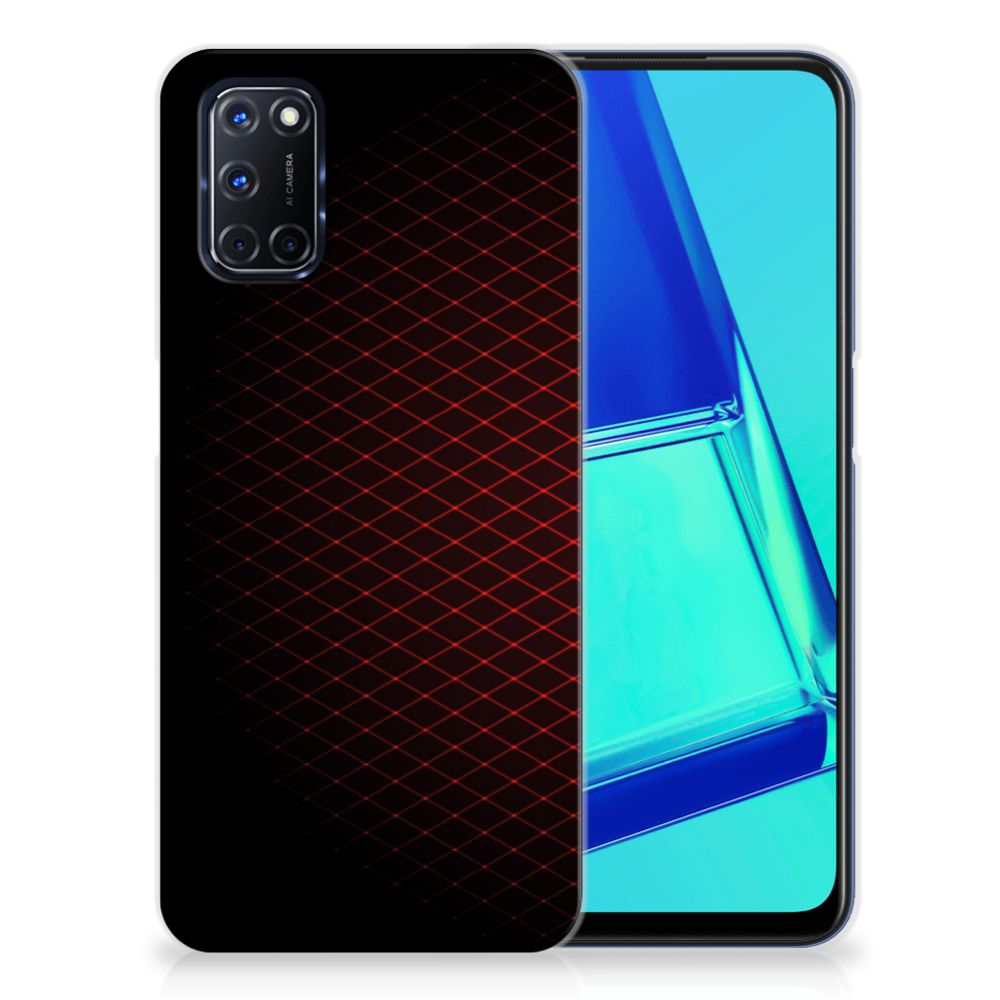 OPPO A52 | A72 TPU bumper Geruit Rood