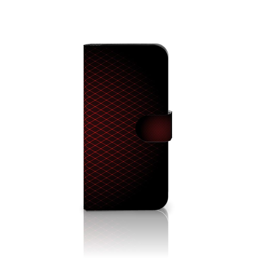 Google Pixel 9 | 9 Pro Telefoon Hoesje Geruit Rood met diagonale ruitpatroon en zwart contrast