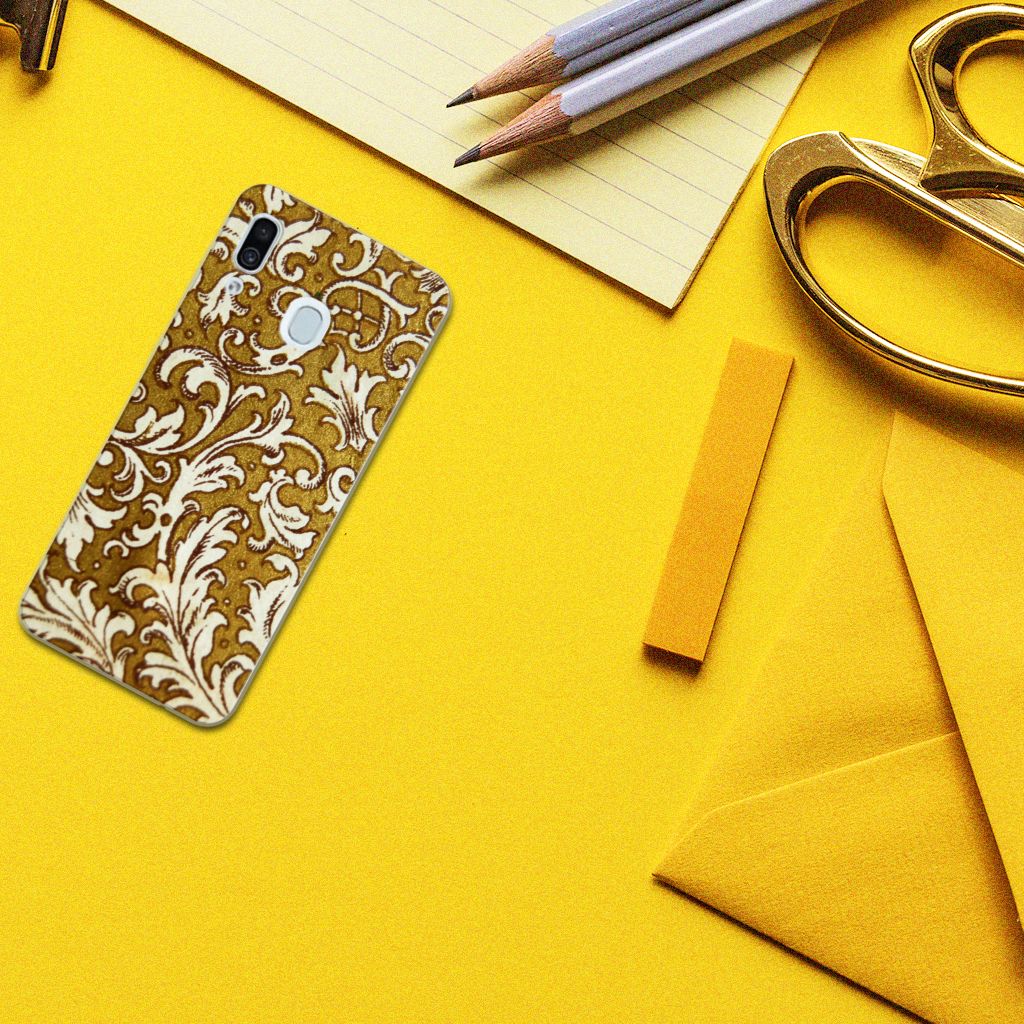 Siliconen Hoesje Samsung Galaxy A30 Barok Goud