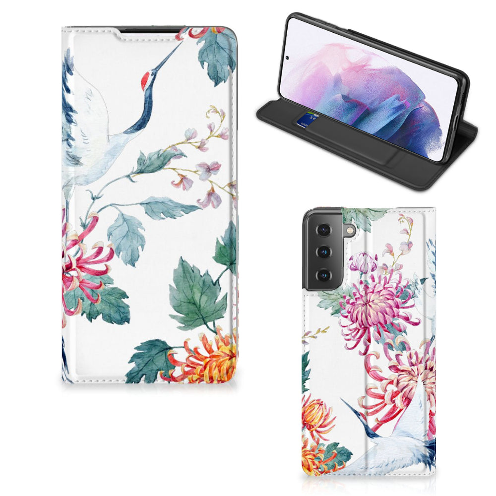 Samsung Galaxy S21 Plus Hoesje maken Bird Flowers