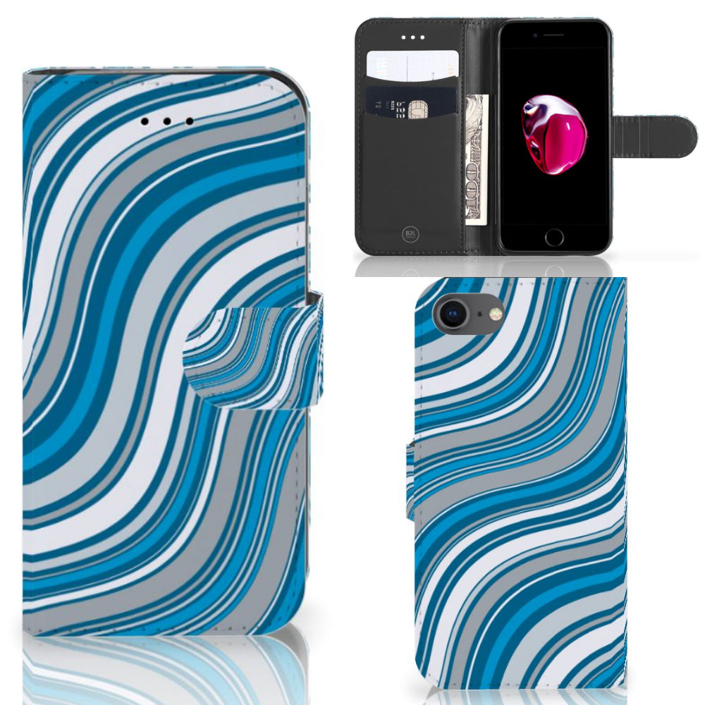 iPhone 7 | 8 | SE (2020) | SE (2022) Telefoon Hoesje Waves Blue