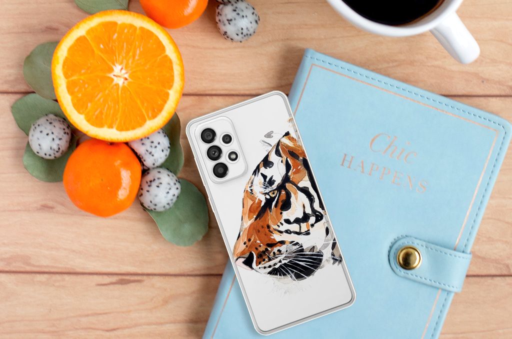 Hoesje maken Samsung Galaxy A73 5G Watercolor Tiger B2C Telecom