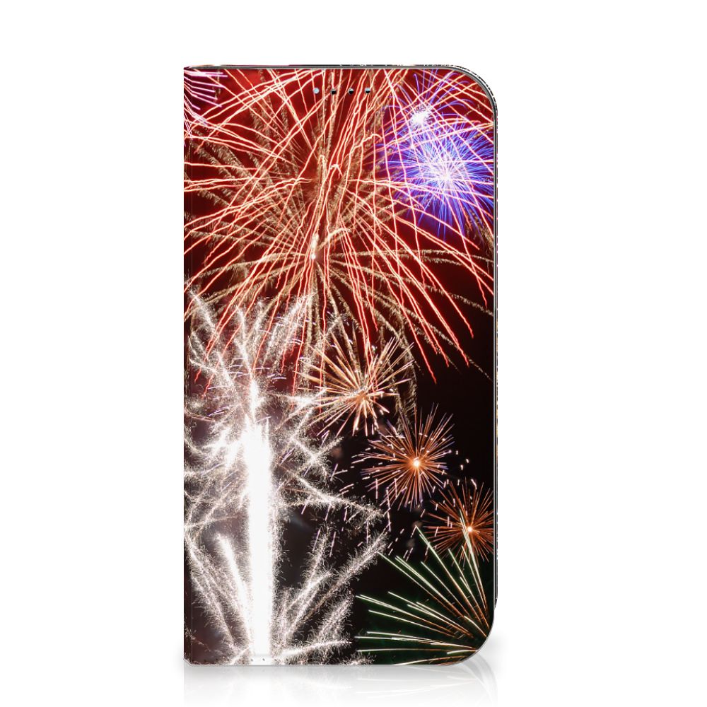 iPhone 15 Hippe Standcase Vuurwerk met kleurrijke siervuurwerkprint đ