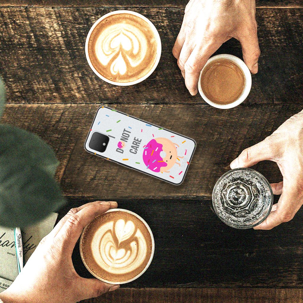Google Pixel 4 Siliconen Case Donut Roze B2C Telecom