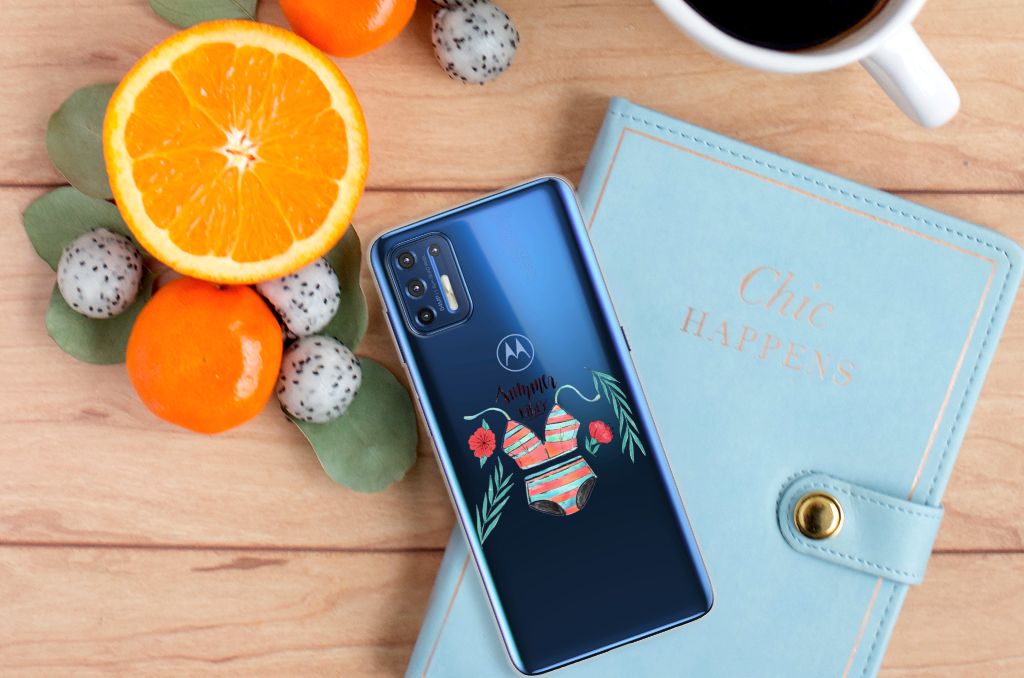 Motorola Moto G9 Plus Telefoonhoesje met Naam Boho Summer B2C Telecom