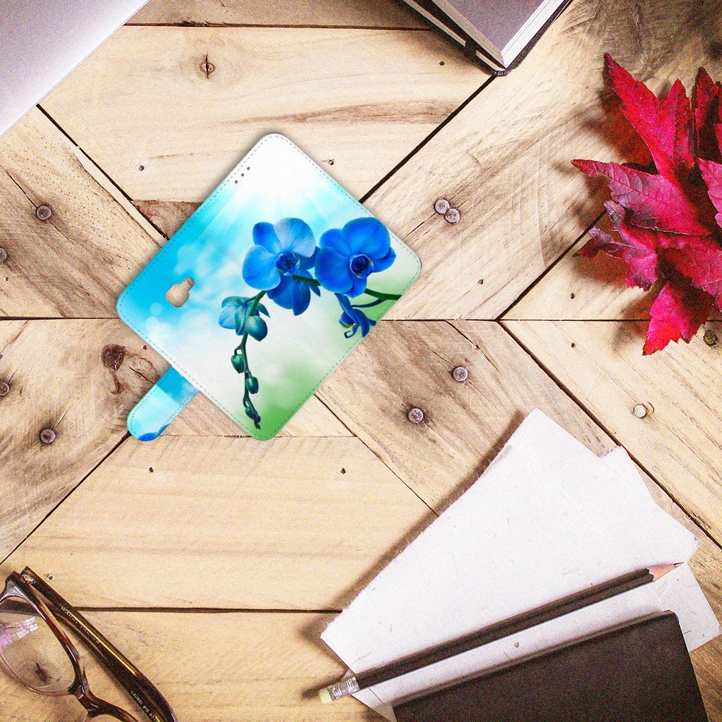 Samsung Galaxy Xcover 4 | Xcover 4s Hoesje Orchidee Blauw - Cadeau voor je Moeder