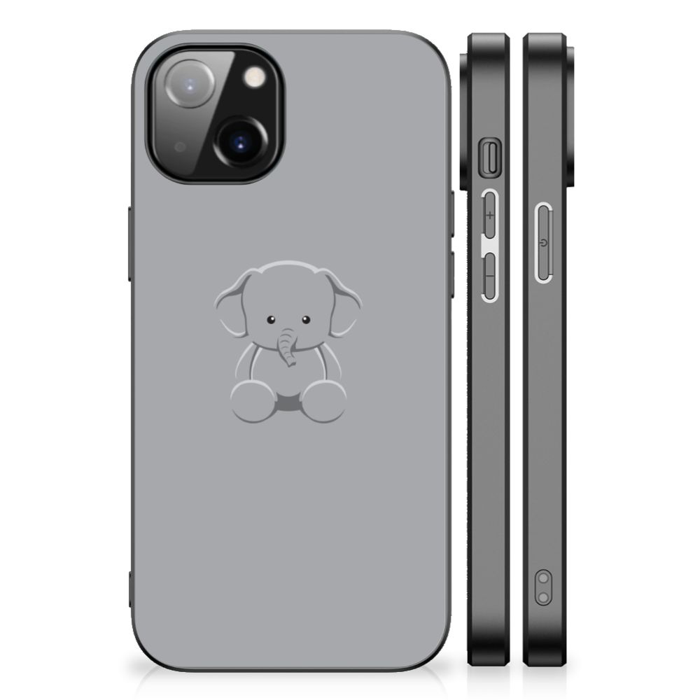 Apple iPhone 13 | iPhone 14 Hoesje Grijs Baby Olifant
