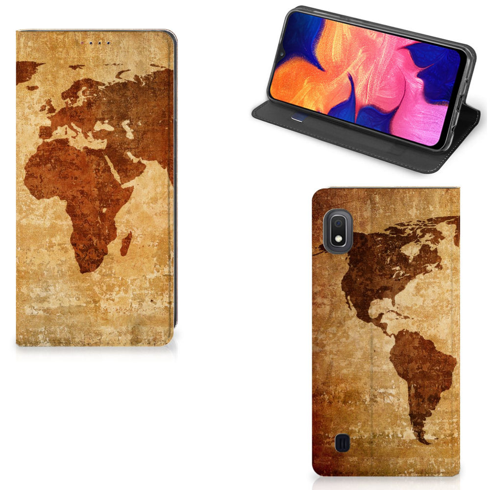 Samsung Galaxy A10 Book Cover Wereldkaart