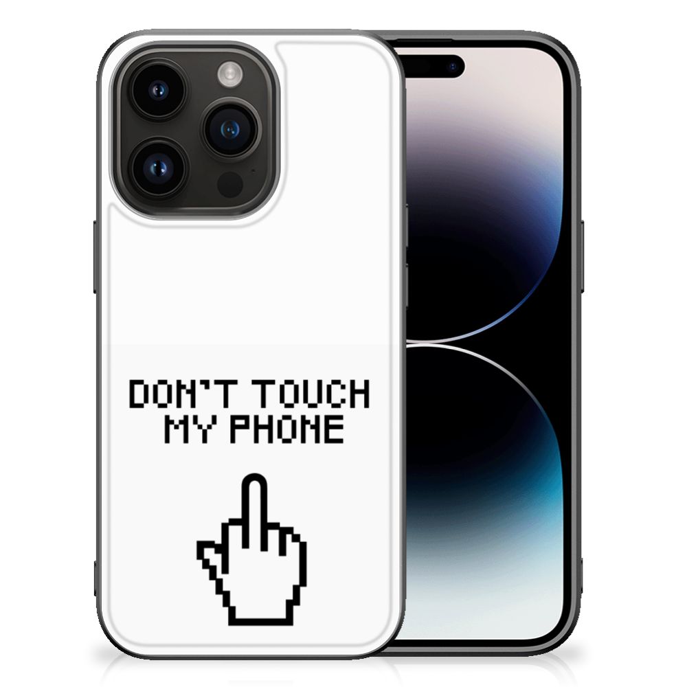 iPhone 15 Pro Telefoon Hoesje Finger Don't Touch My Phone