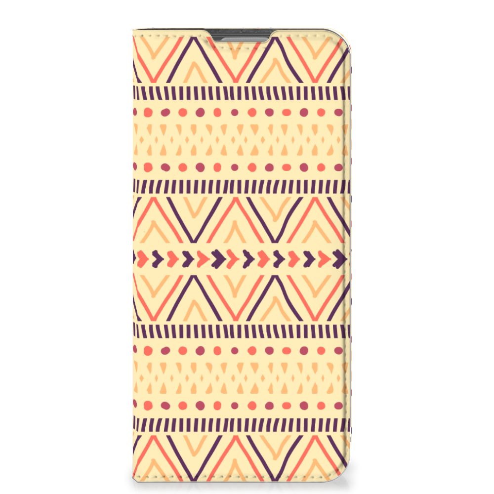 OPPO Reno8 Lite Hoesje met Magneet Aztec Yellow - B2C Telecom