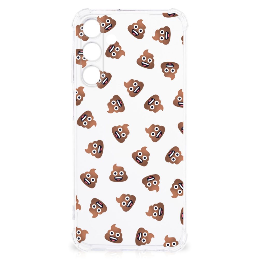 Doorzichtige Silicone Hoesje voor Samsung Galaxy A25 Poep Emojis B2C Telecom