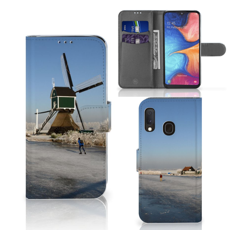 Samsung Galaxy A20e Flip Cover Schaatsers