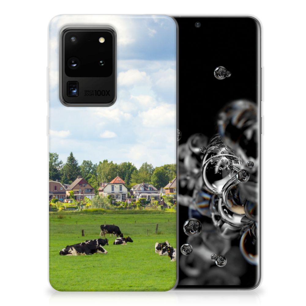 Samsung Galaxy S20 Ultra TPU Hoesje Koeien B2C Telecom