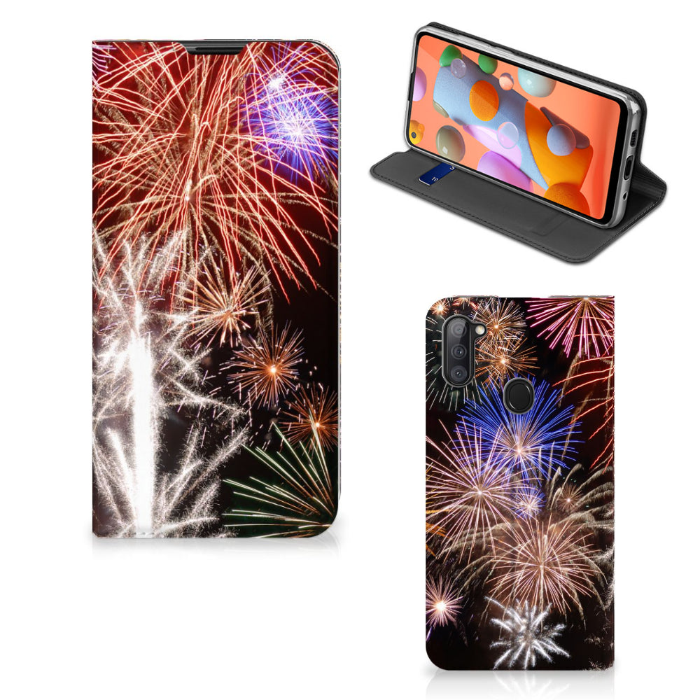 Samsung Galaxy M11 | A11 Hippe Standcase Vuurwerk