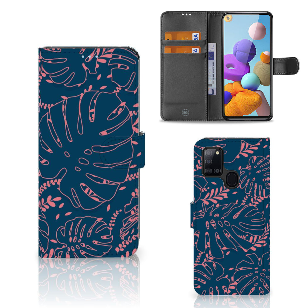 Samsung Galaxy A21s Hoesje Palm Leaves