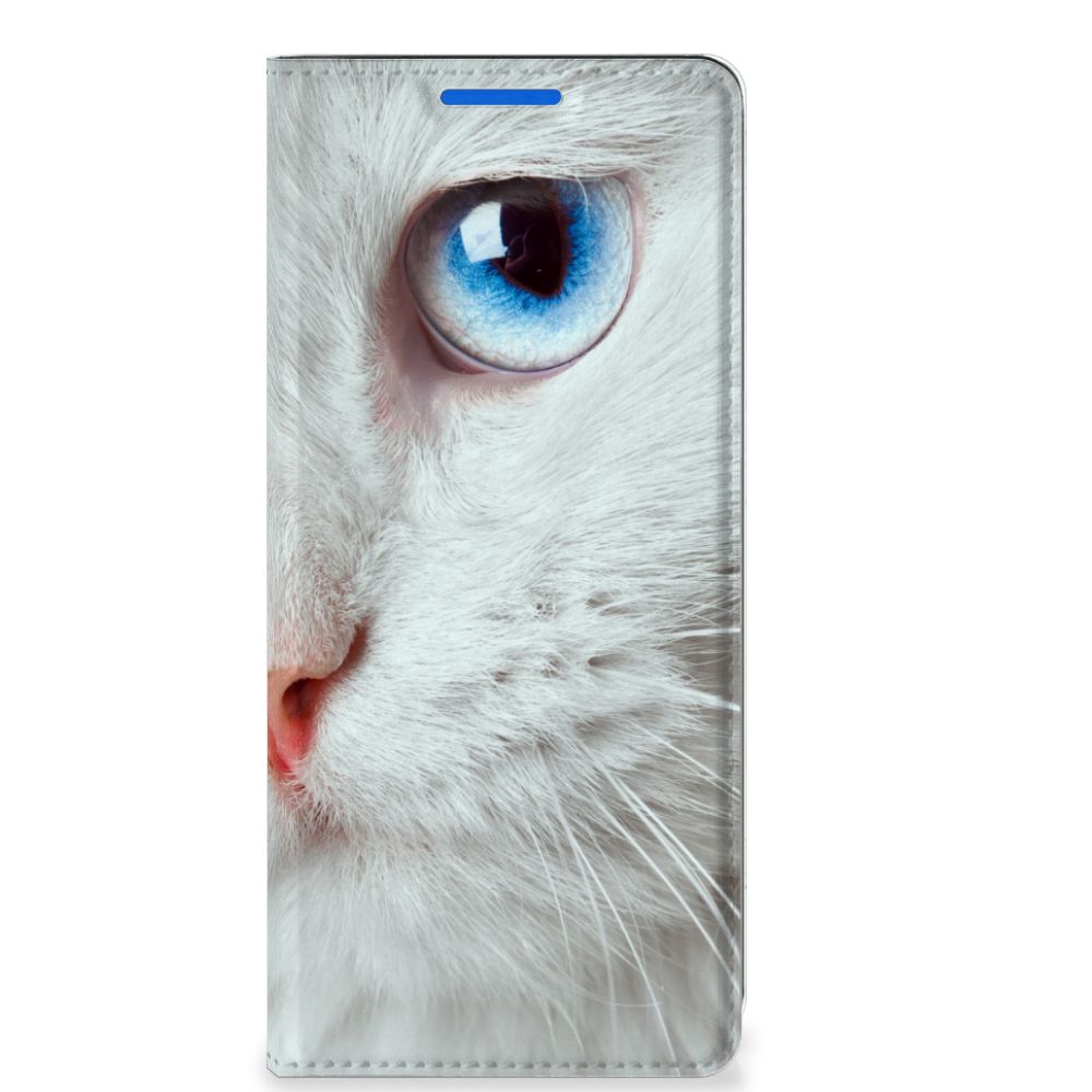 OPPO Reno 6 Pro Plus 5G Hoesje maken Witte Kat - B2C Telecom