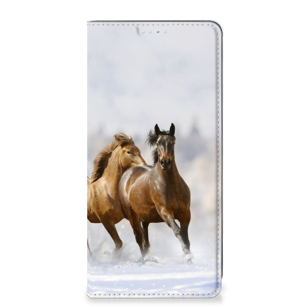 Samsung Galaxy A71 Hoesje maken Paarden met een prachtige afbeelding van rennende paarden.