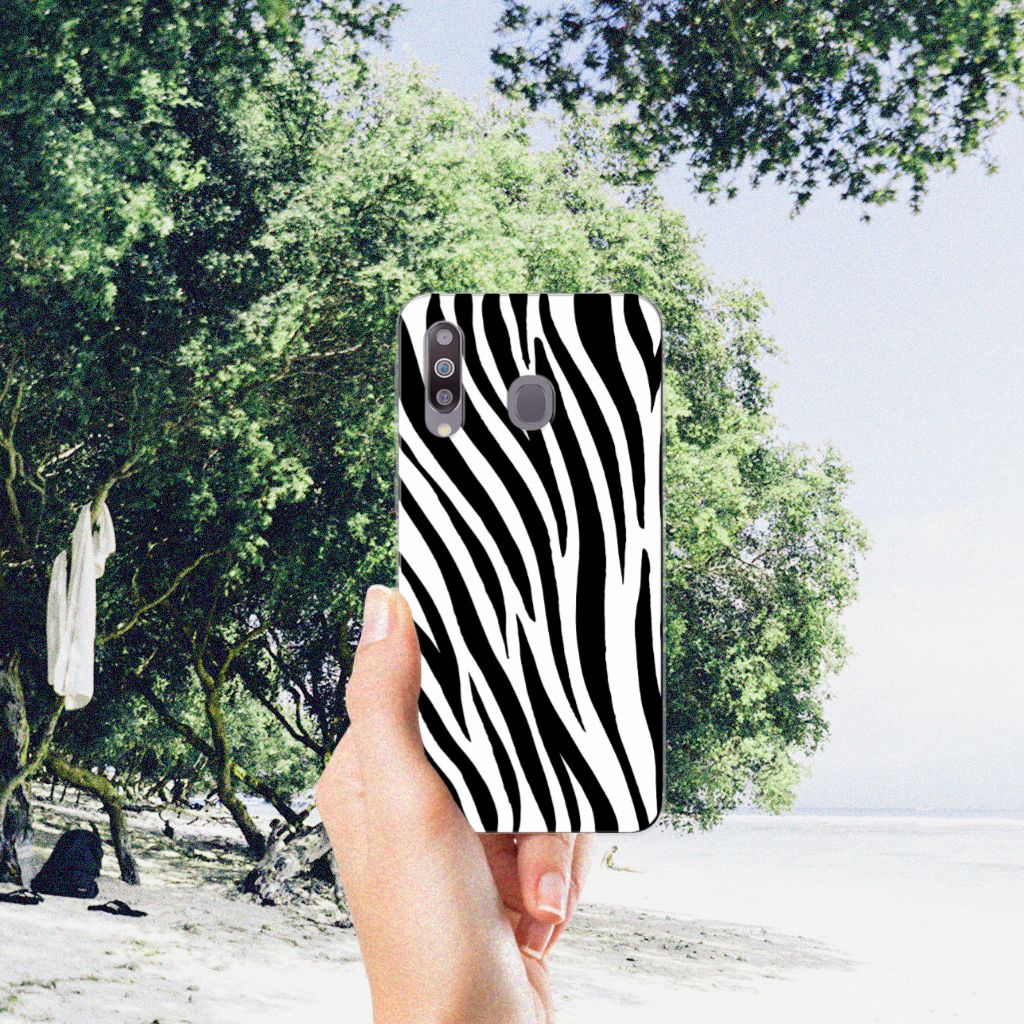 Samsung Galaxy M30 TPU Hoesje Zebra