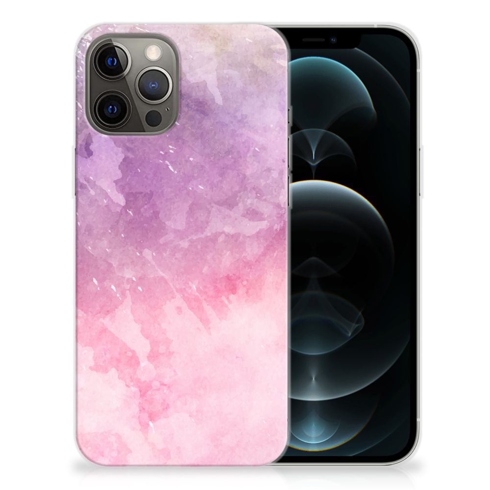 Hoesje maken iPhone 12 Pro Max Pink Purple Paint B2C Telecom