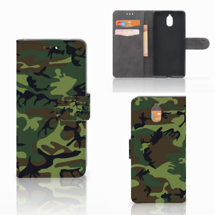 Nokia 3.1 (2018) Telefoon Hoesje Army Dark