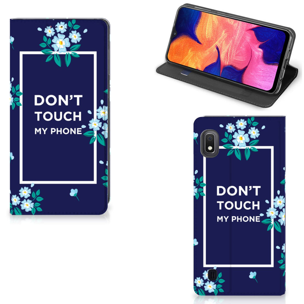 Samsung Galaxy A10 Design Case Flowers Blue DTMP