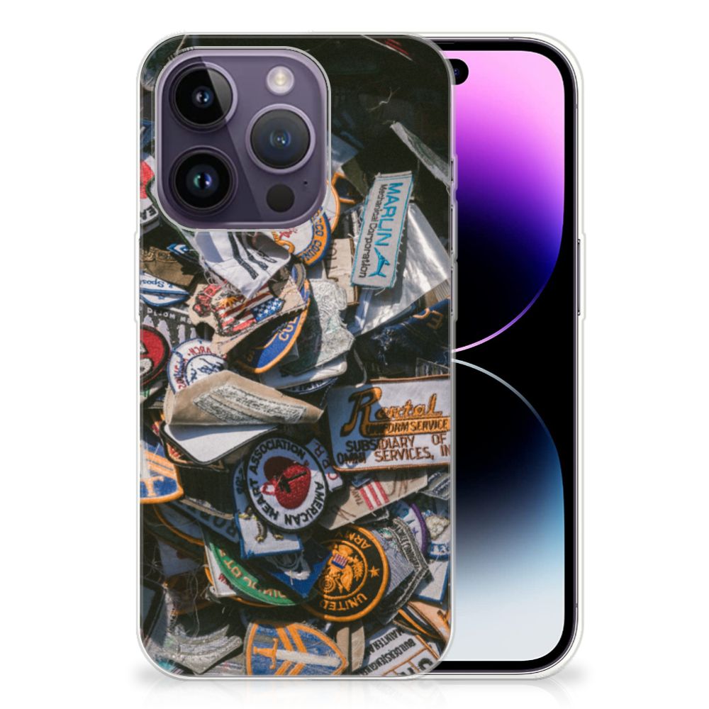 Apple iPhone 14 Pro Siliconen Hoesje met foto Badges B2C Telecom