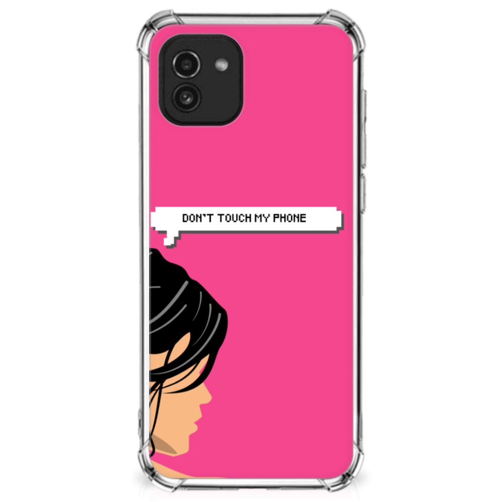 Samsung Galaxy A03 Anti Shock Case Woman Don't Touch My Phone B2C Telecom