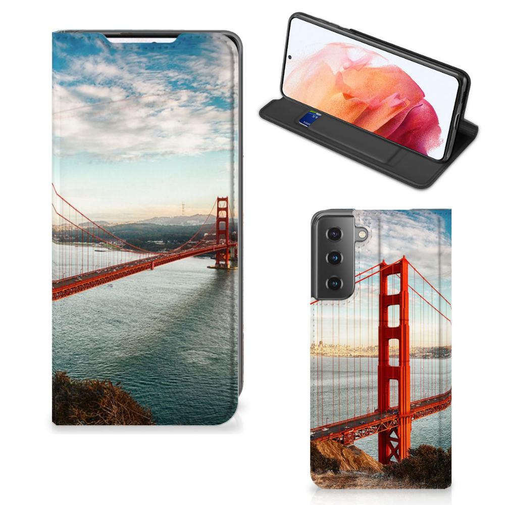 Samsung Galaxy S21 Book Cover Golden Gate Bridge - B2C Telecom