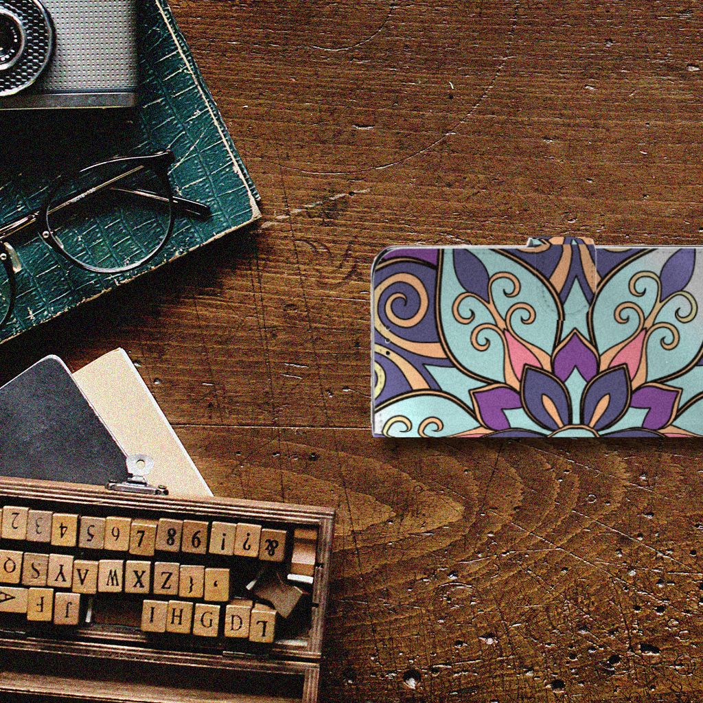Motorola Moto G7 Power Hoesje Purple Flower