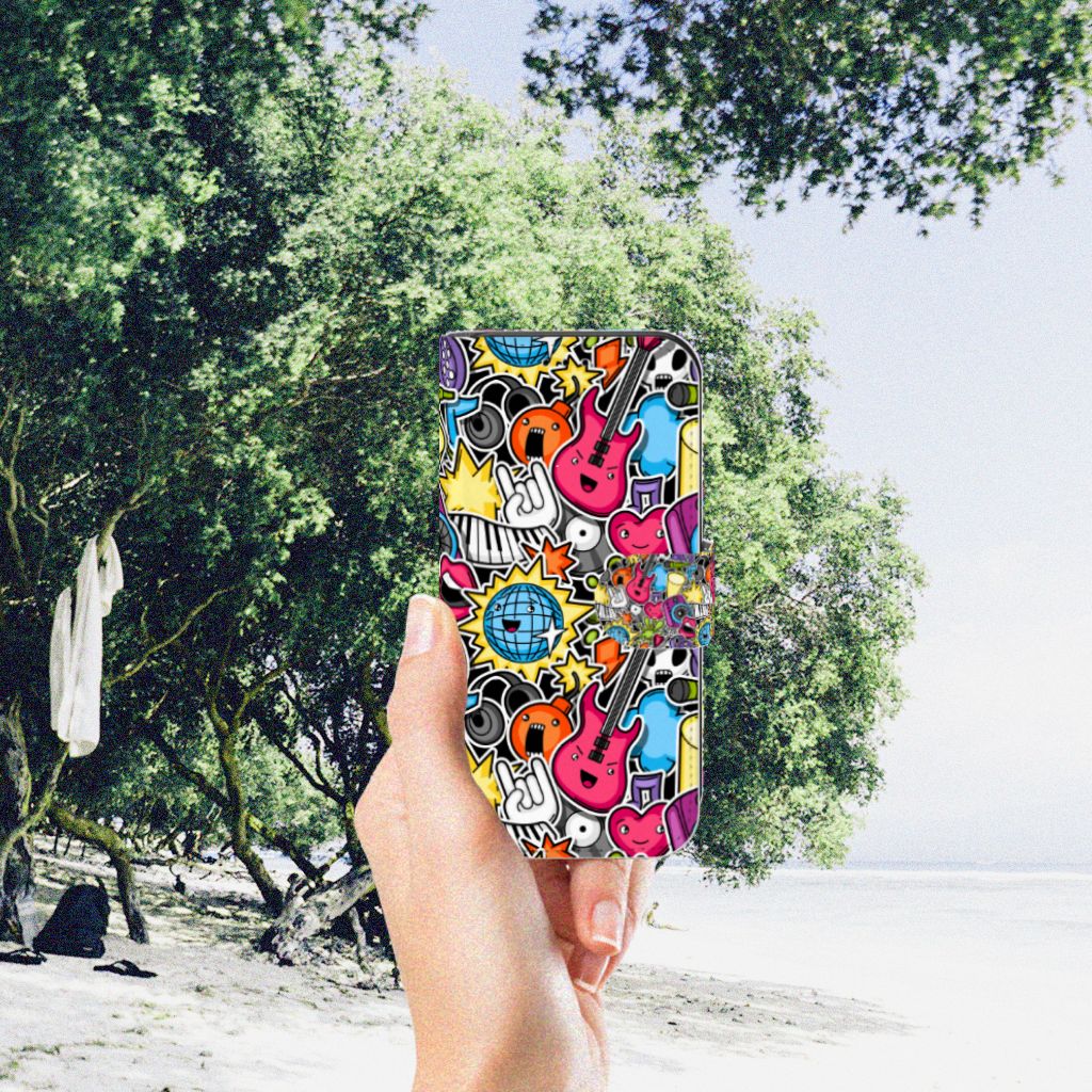 Apple iPhone 11 Pro Wallet Case met Pasjes Punk Rock